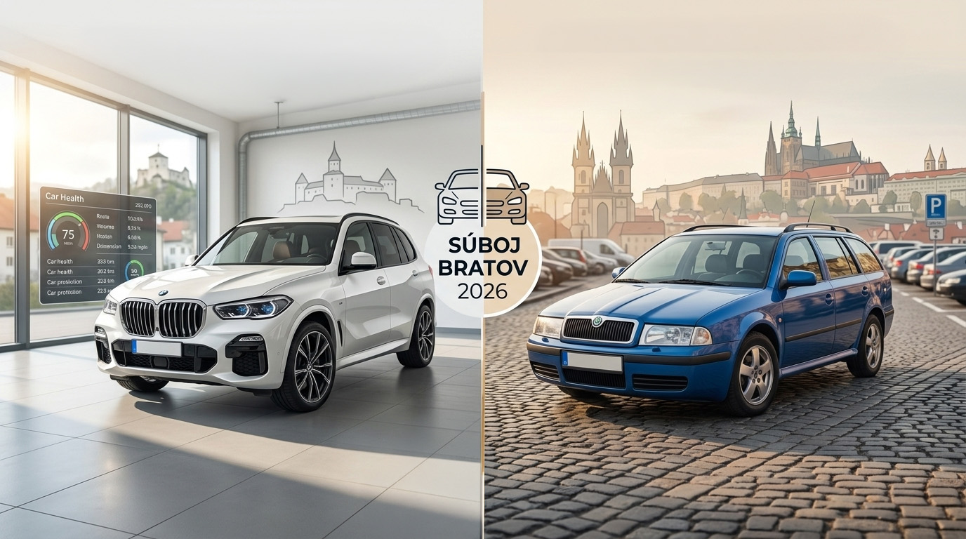 Slováci vs. Česi 2026: Jazdíme na novších autách, ale naši susedia sú králi v motorizácii. Prečo je to tak?