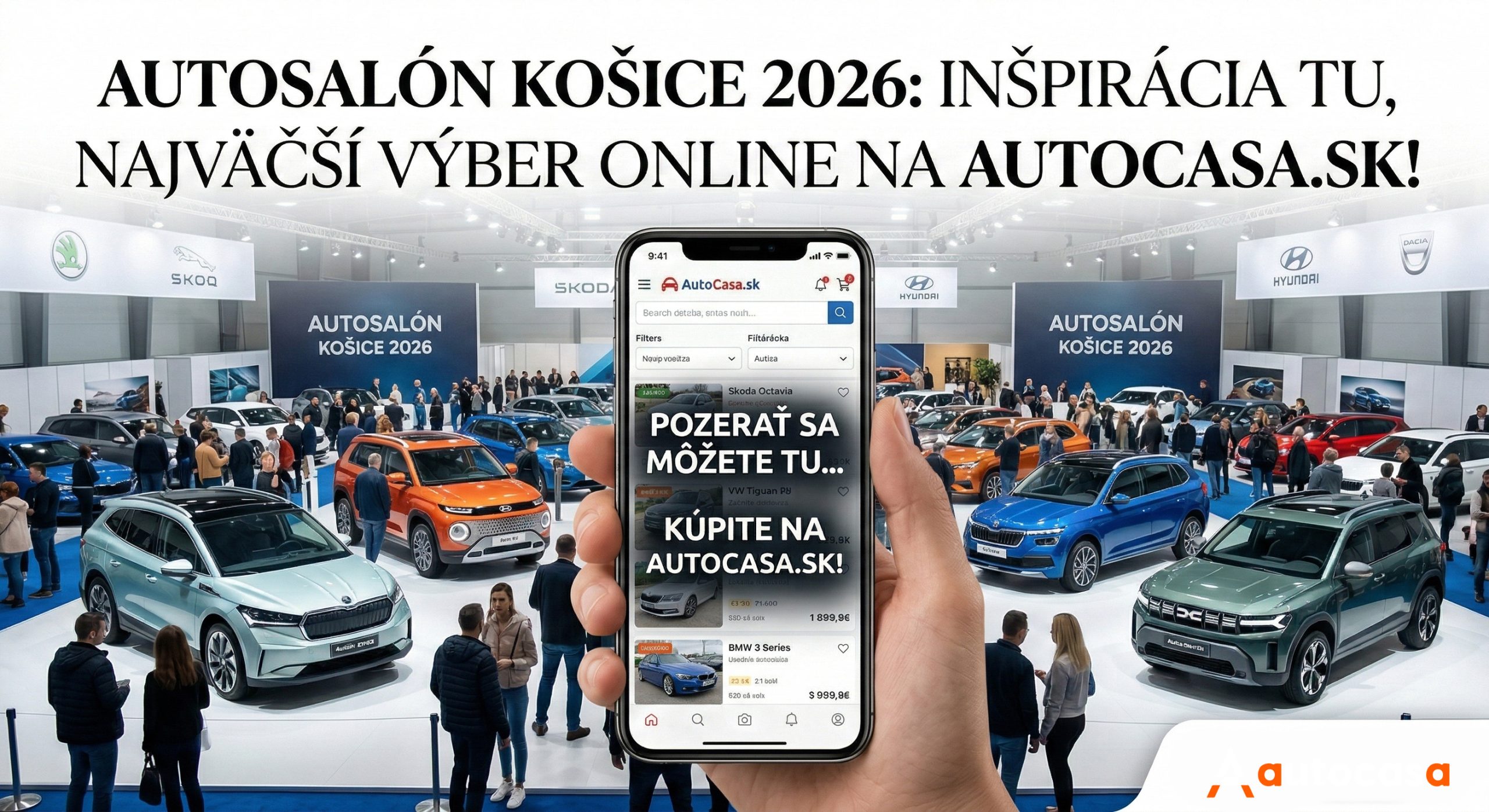 Autosalon Košice 2026 začíná: Inspirujte se na výstavišti, vybírejte na AutoCasa!