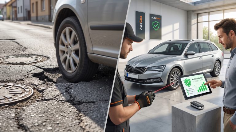Nemecký trik na tiché kanály vs. slovenské cesty: Prečo váš podvozok trpí a ako na portáli AutoCasa nájdete bezpečné inzeráty?
