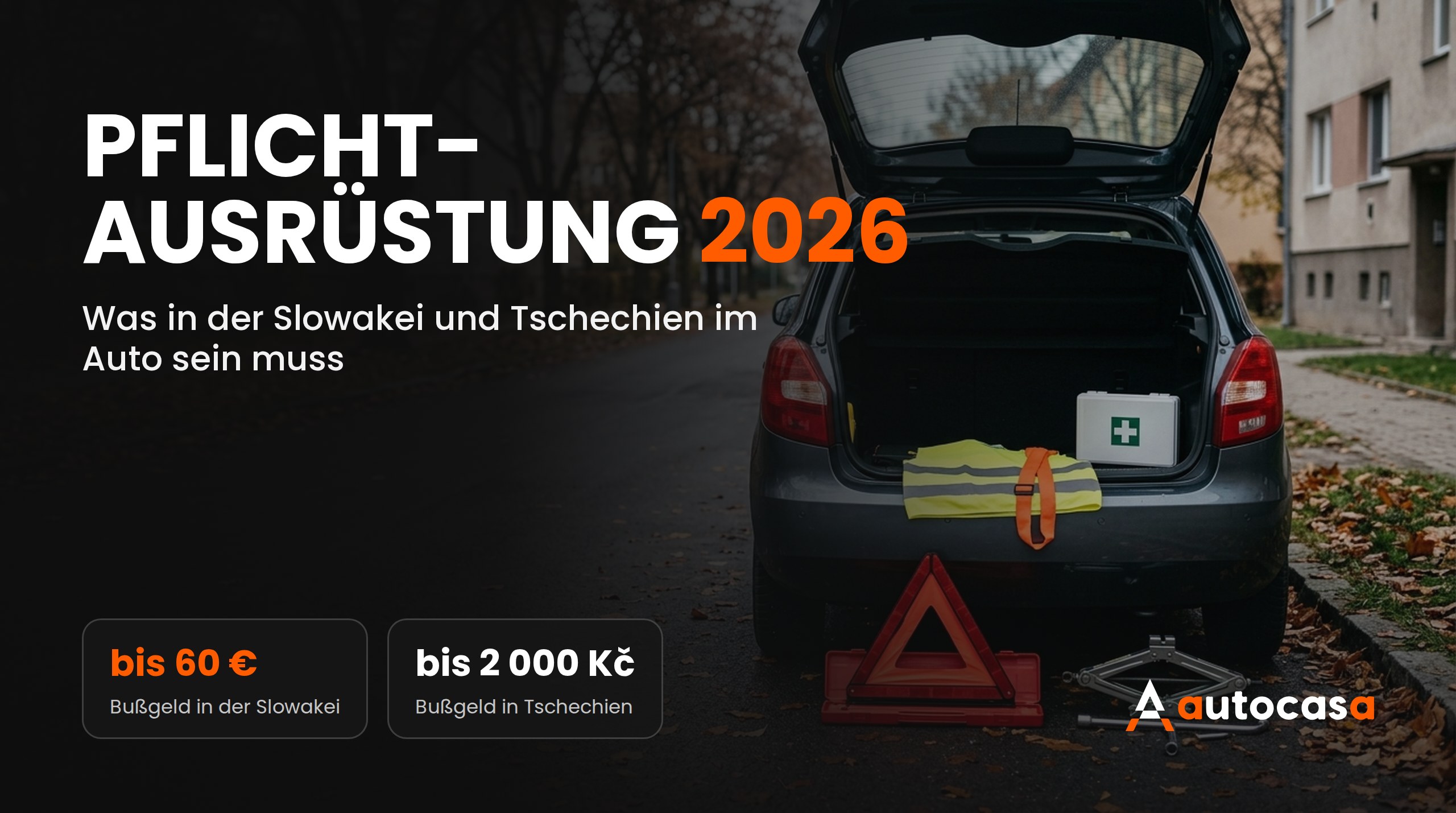 Pflichtausrüstung 2026: Was in der Slowakei und Tschechien im Kofferraum sein muss
