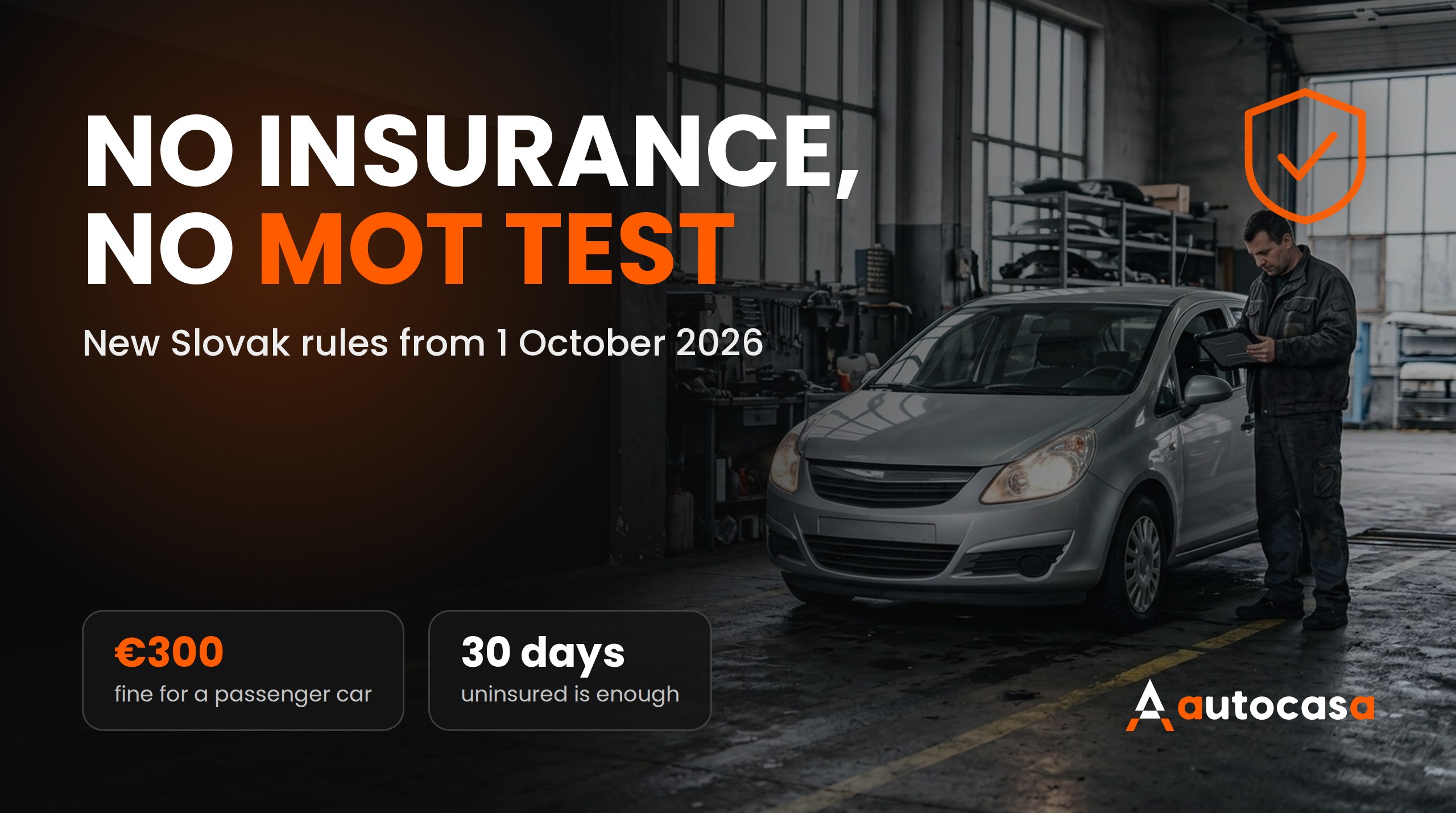 Uninsured car in Slovakia: automatic fines from 1 October 2026