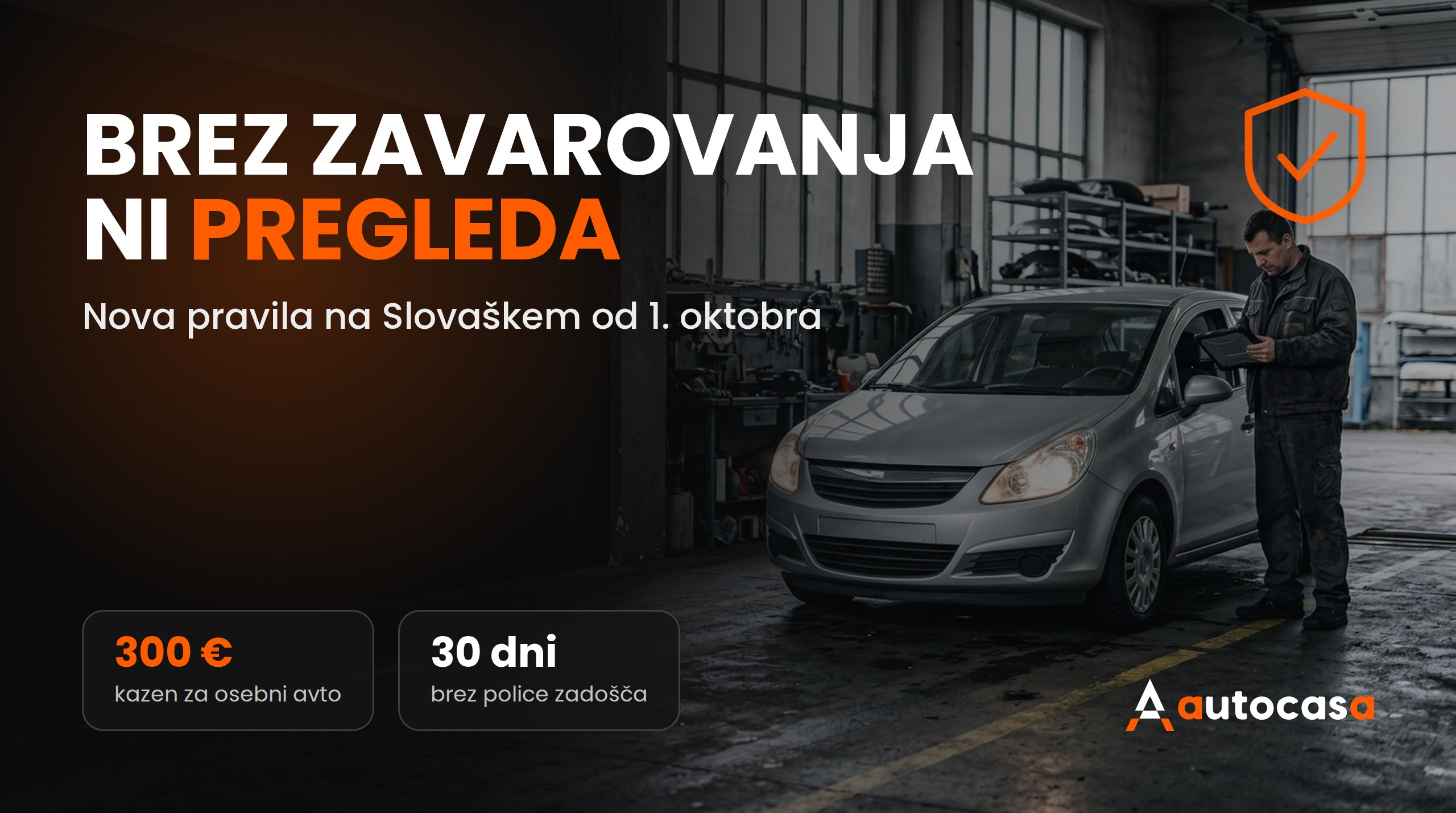 Vozilo brez zavarovanja na Slovaškem: od 1. oktobra samodejne kazni