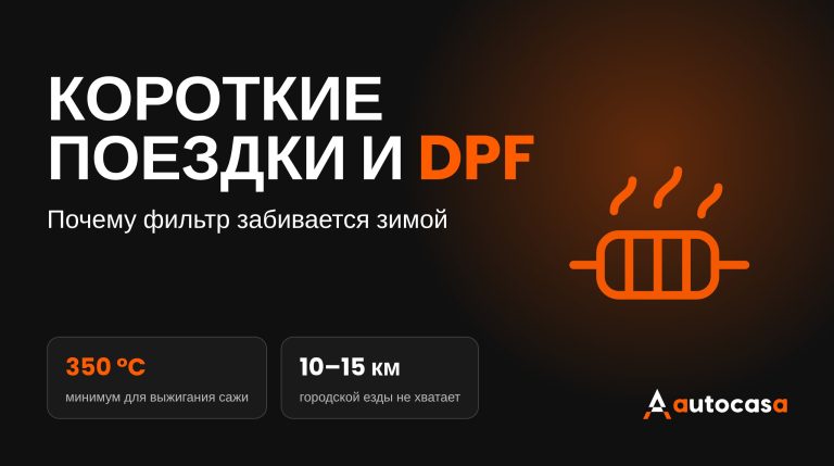 Графика AutoCasa: короткие поездки и сажевый фильтр, минимум 350 °C для выжигания сажи